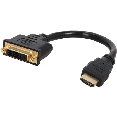 8in HDMI to DVI-D Video Cable Adapter