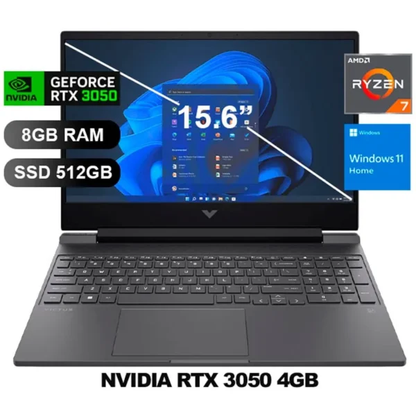 USADO VICTUS 15.6 RYZEN7 8GB 512GB MOUSE