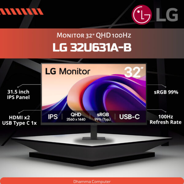MONITOR 32U631A-B 2560X1440 IPS 31.5PULG