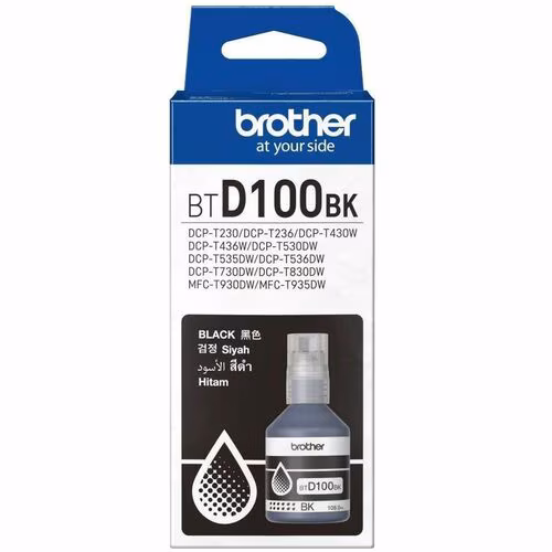 BOTELLA DE TINTA BROTHER NEGRA (BTD100BK) 7500 Páginas