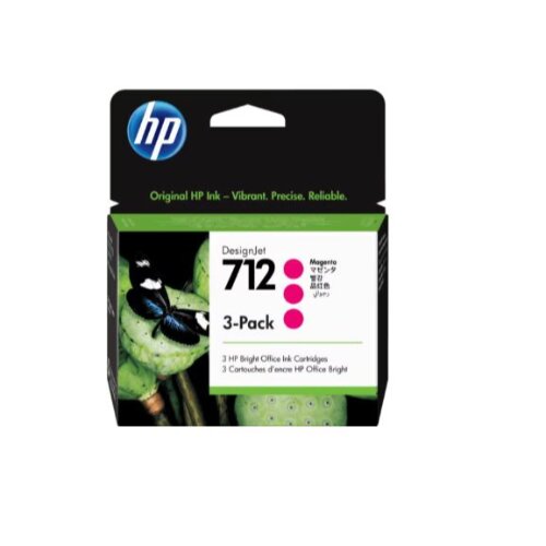 HP 712 3-Pack Tinta 29-ml Rojo