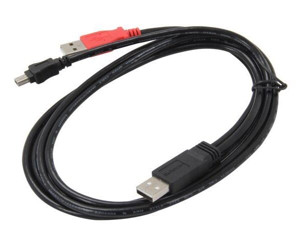 Cable 1,8m Mini B a USB A en Y