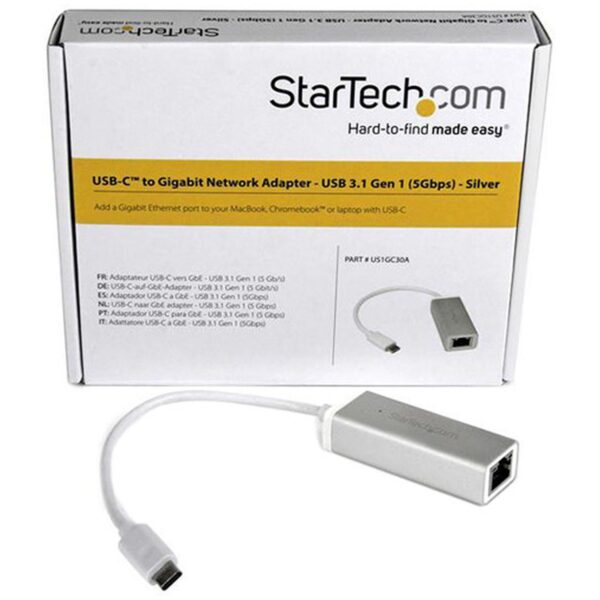 Adaptador Red Gigabit USB-C Plateado