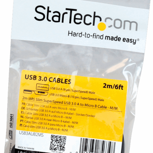 Cable micro USB 3.0 delgado de 2m