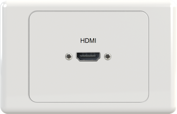 SINGLE OUTLET FEMALE HDMI WALL PLATE WHI