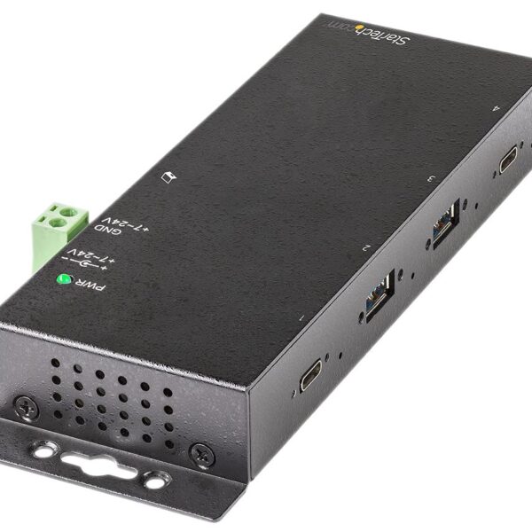 4 Port Industrial USB C Hub 10Gbps 2C/2A